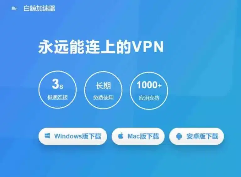 白鲸加速器评测：白鲸加速器电脑官方版下载免费注册破解方法